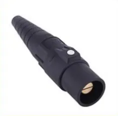 400 A max cam-lock connector male plug, black (neutral)