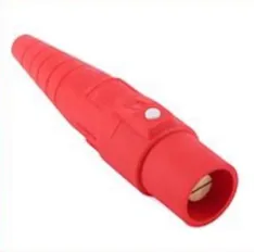 400 A max cam-lock connector male plug, red (phase coding)