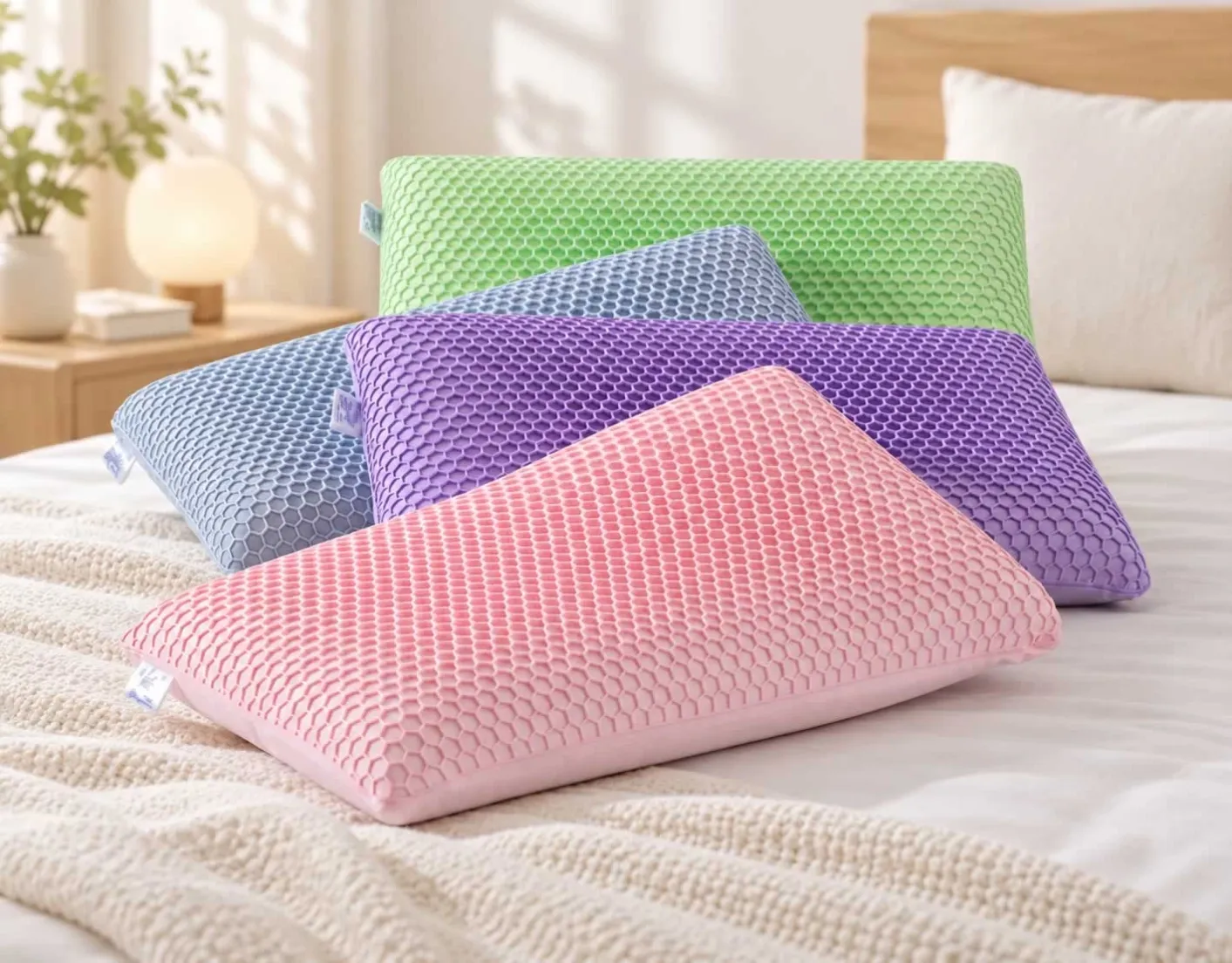 tpe grid memory foam pillow-6
