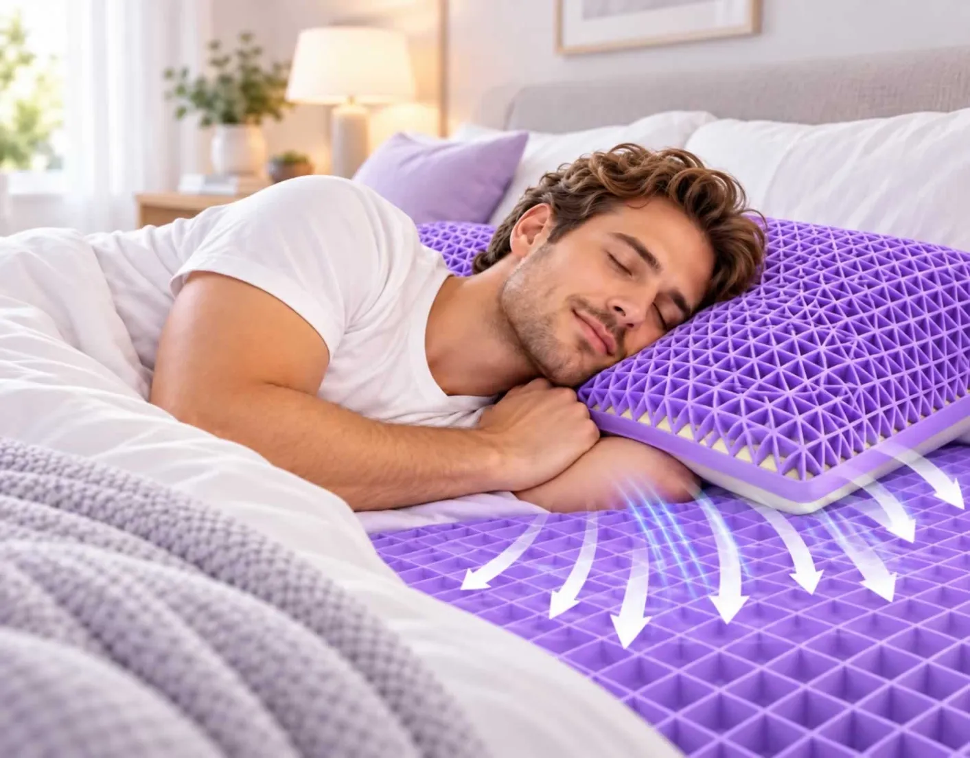 Tpe grid mattress layer-4