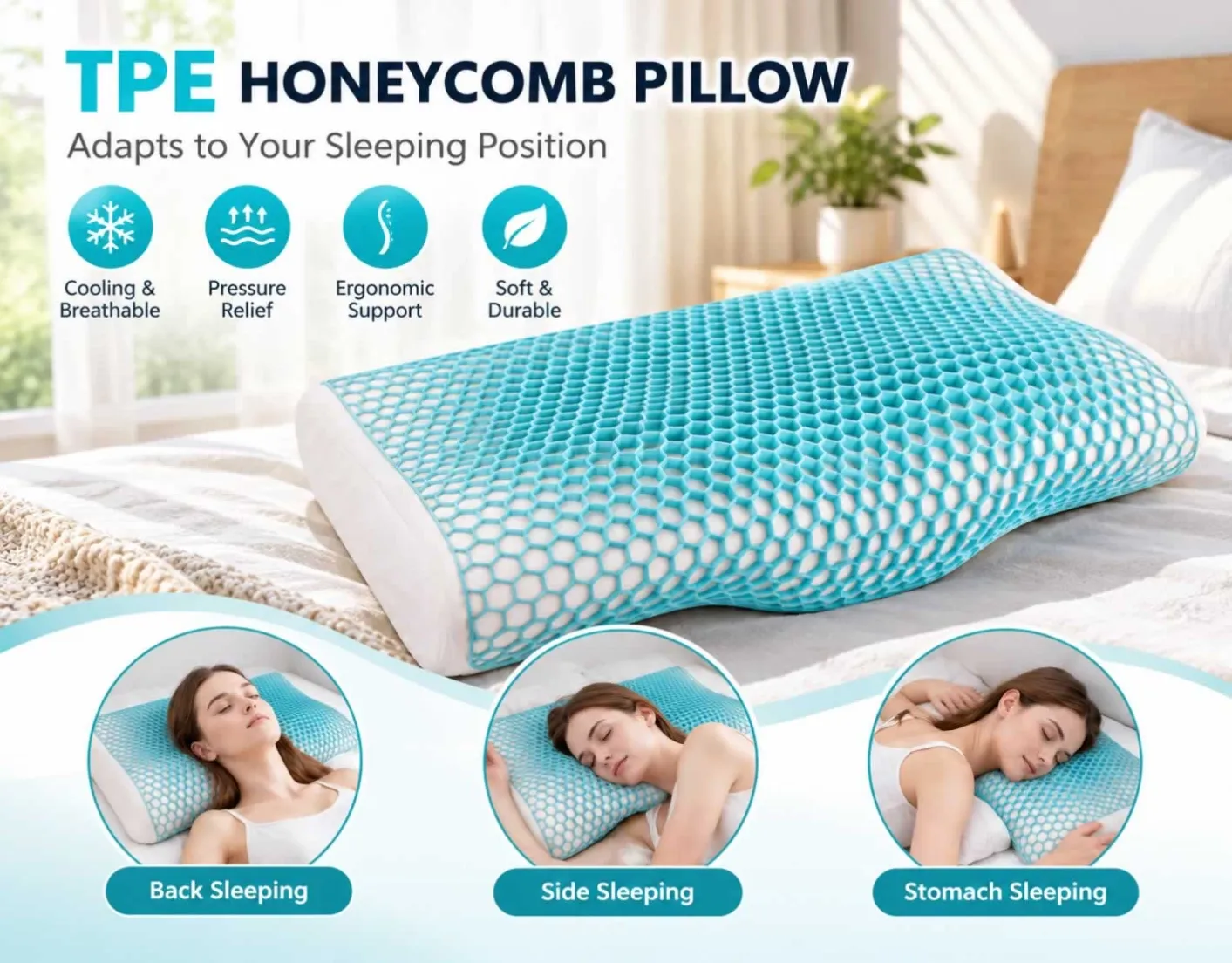 TPE Combined With Foam Tongue Pillow-1