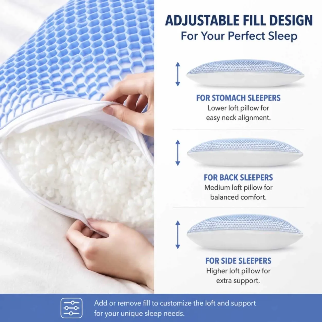 TPE with shredded memory foam bread pillow-4