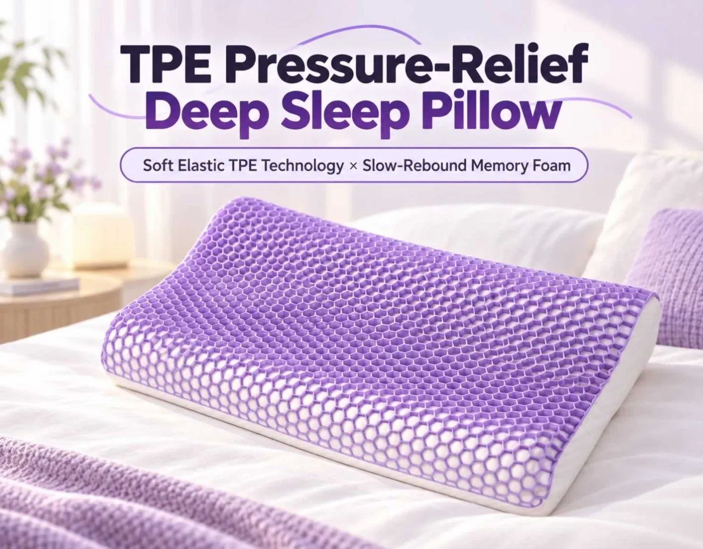 tpe grid memory foam pillow-7