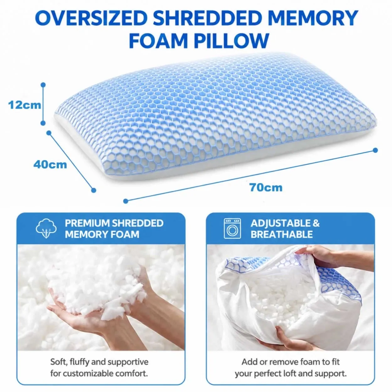 TPE with shredded memory foam bread pillow-2