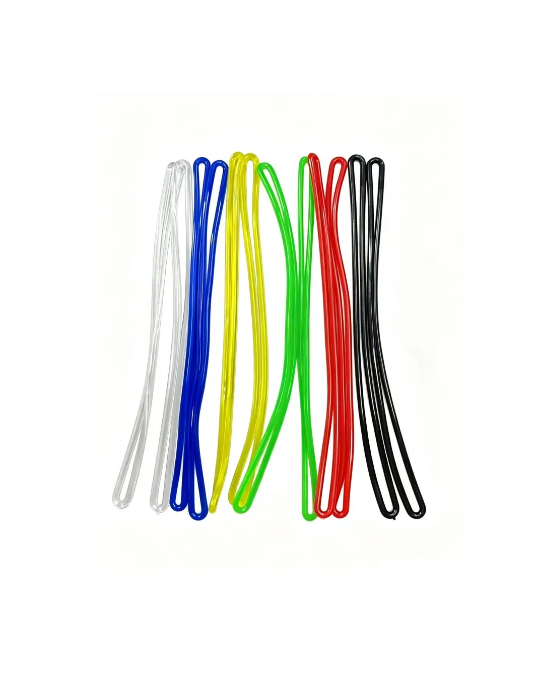 Colorful PVC loop straps for luggage tags in assorted colors