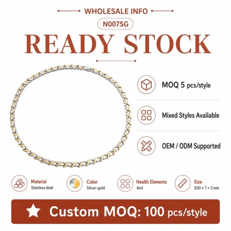 n007sg-stainless-steel-silver-gold-4in1-magnetic-necklace-wholesale-info