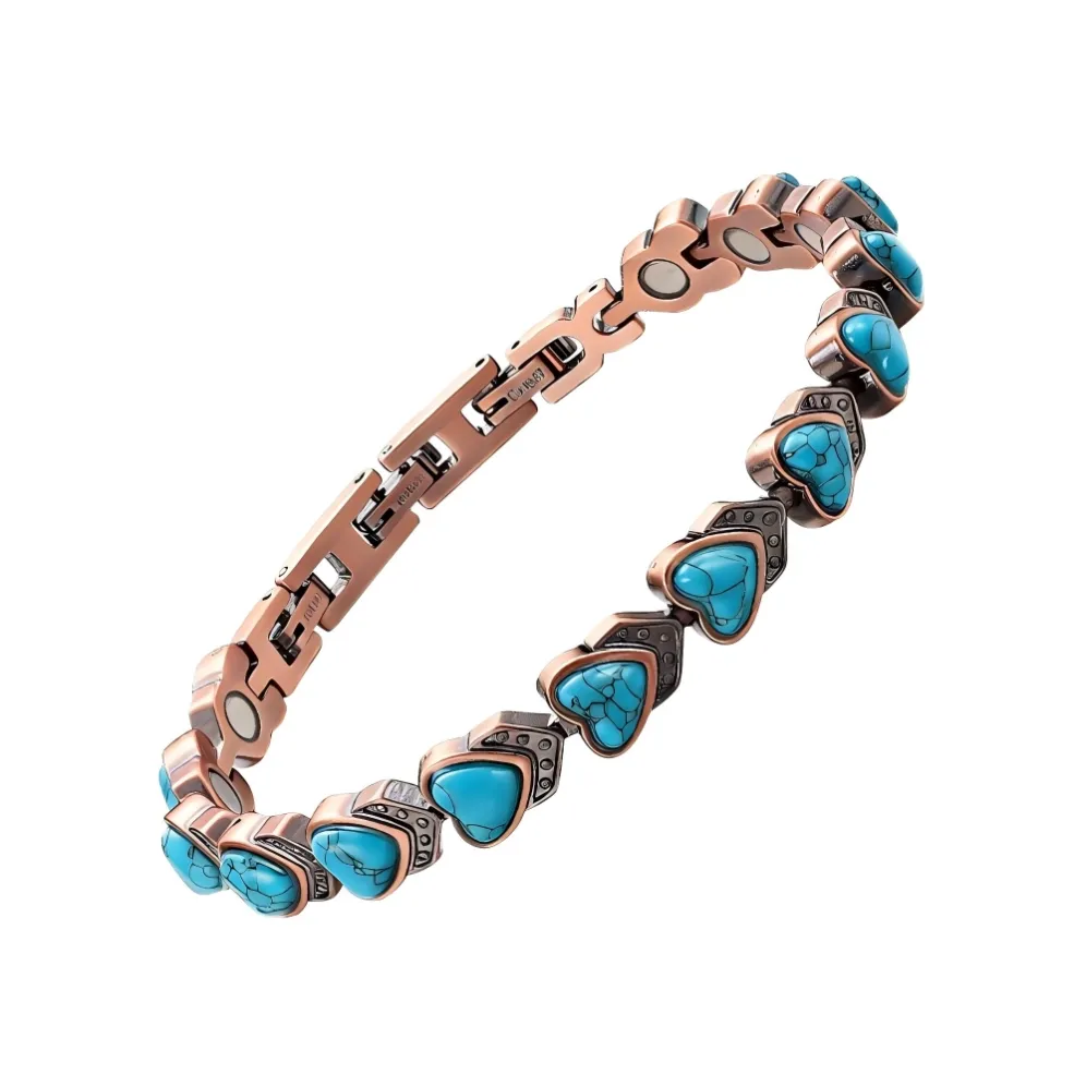 cb13-pure-red-copper-turquoise-magnetic-bracelet-main