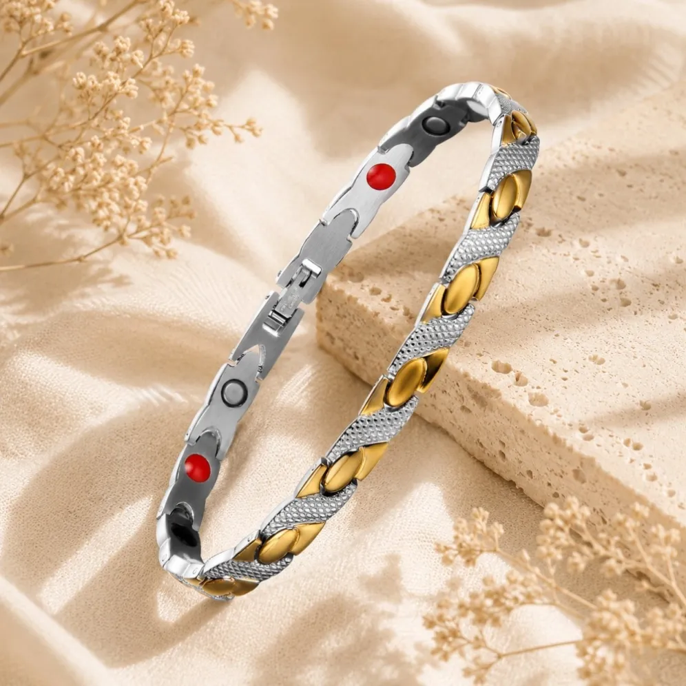 two-tone-4-in-1-magnetic-bracelet-wholesale
