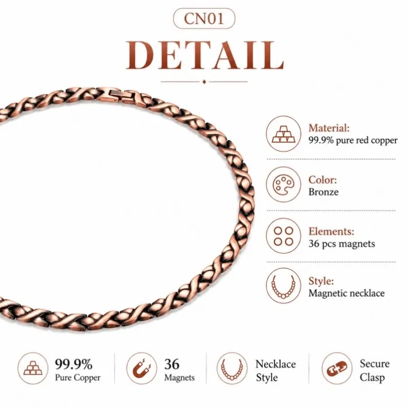 cn01-pure-red-copper-magnetic-necklace-detail