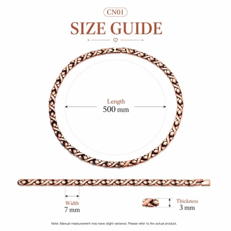 cn01-pure-red-copper-magnetic-necklace-size-guide