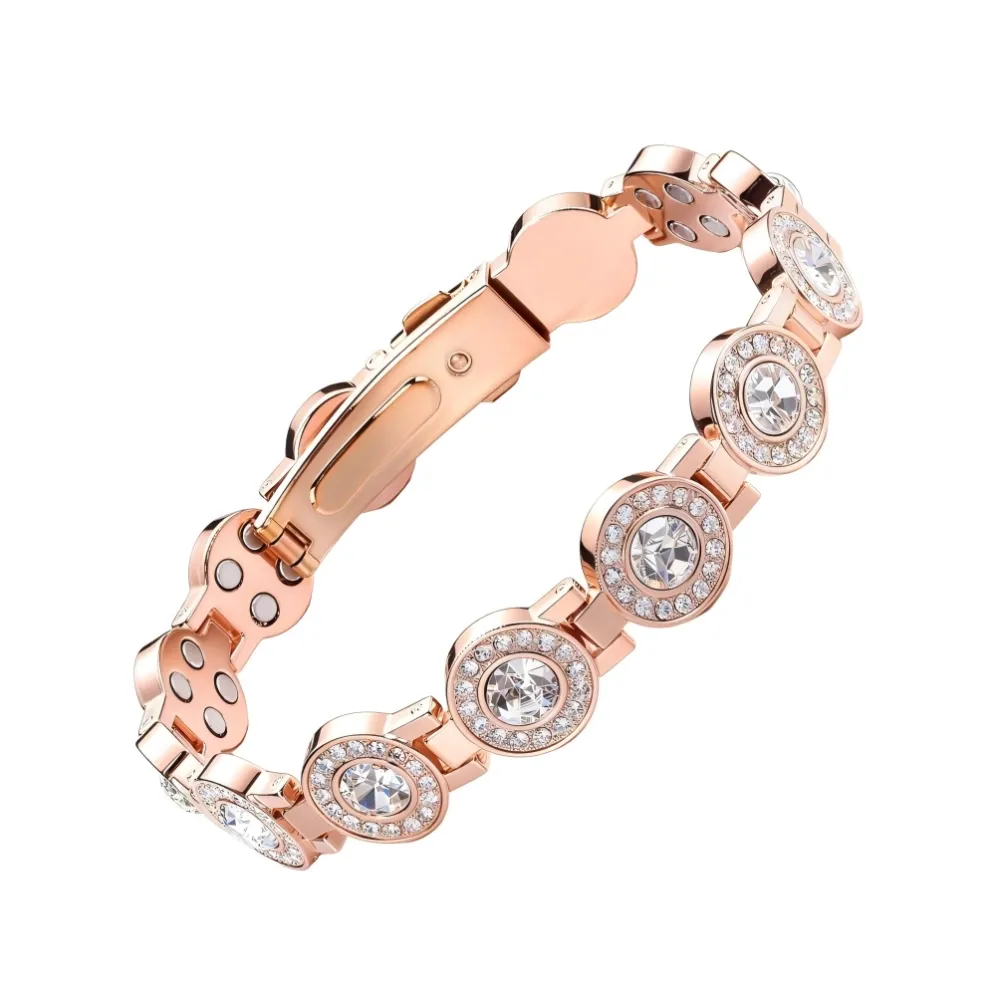 cb405-pure-red-copper-rose-gold-cz-magnetic-bracelet-main