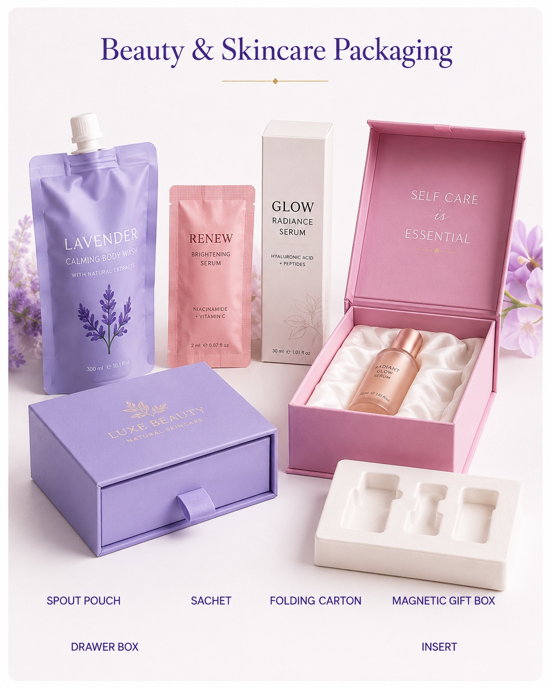 Beauty skincare packaging