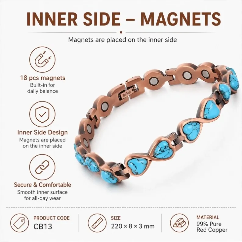 cb13-pure-red-copper-turquoise-magnetic-bracelet-inner-magnets