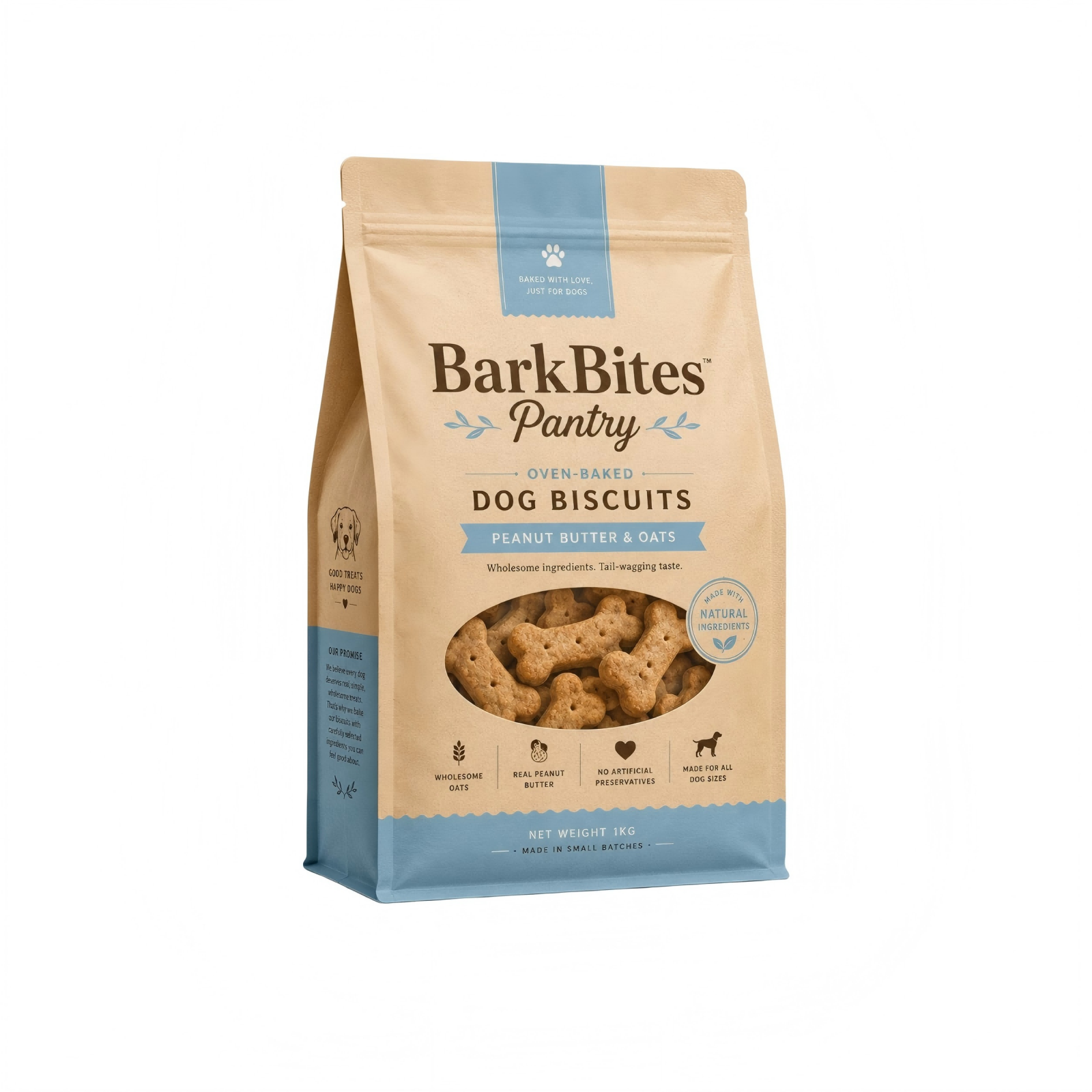Custom side gusset pouch for pet food and dry goods packaging