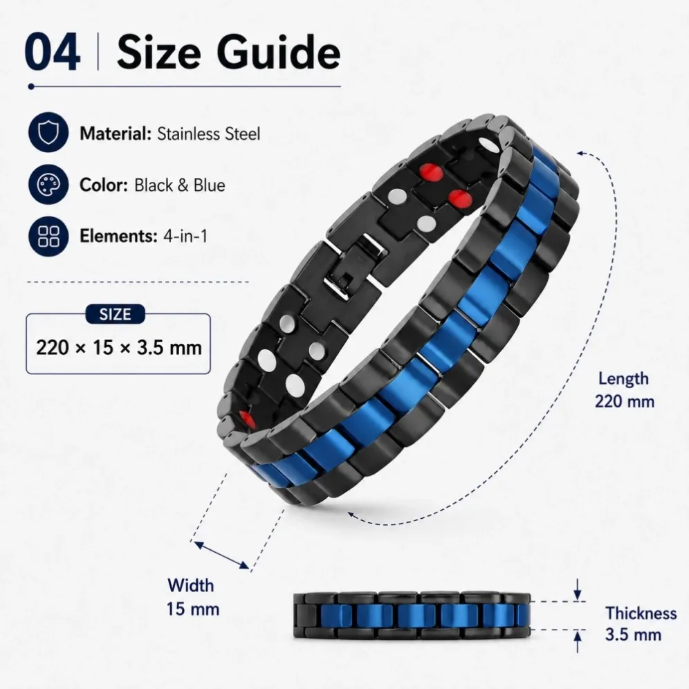 tm183bl-stainless-steel-magnetic-bracelet-size-guide-220x15x3-5mm
