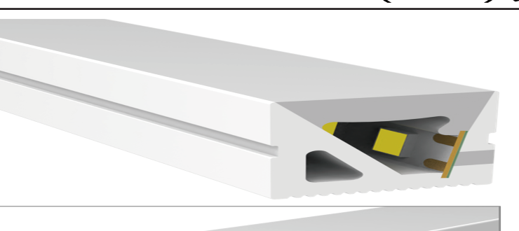 Side-emitting silicone co-extrusion LED strip