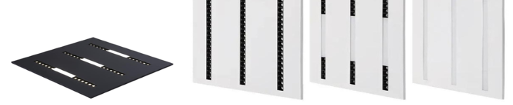 BZ-PL-H grille panel light series, surface and recessed, 100-130lm/W