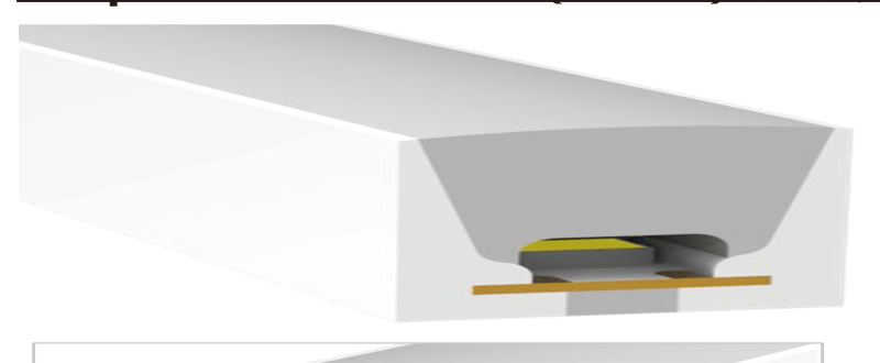 Top-emitting silicone co-extrusion LED neon strip profile