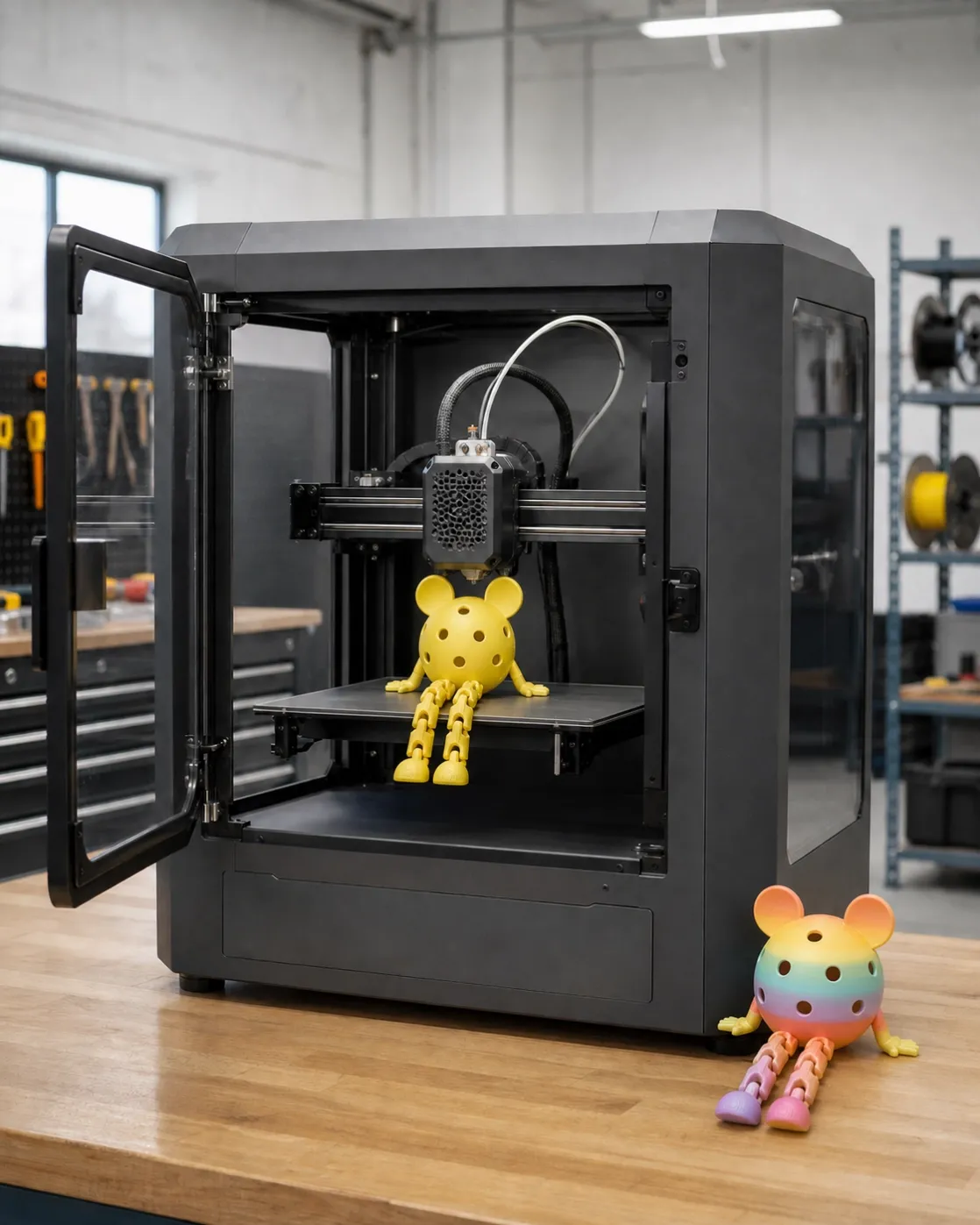 SYNLY 3D printer producing a custom pickleball toy prototype