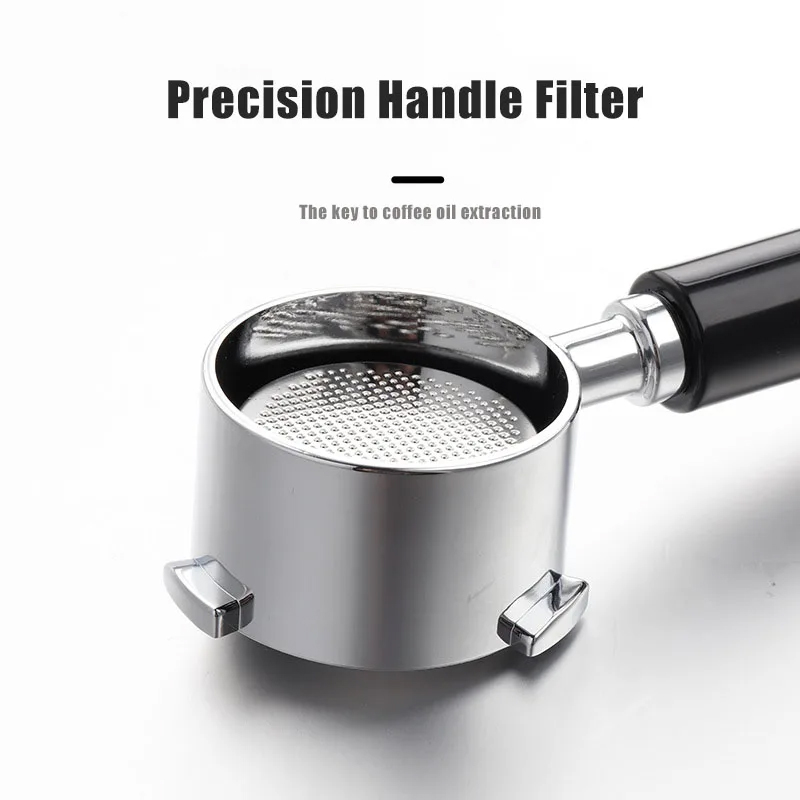 Three-lug portafilter head and basket perforations