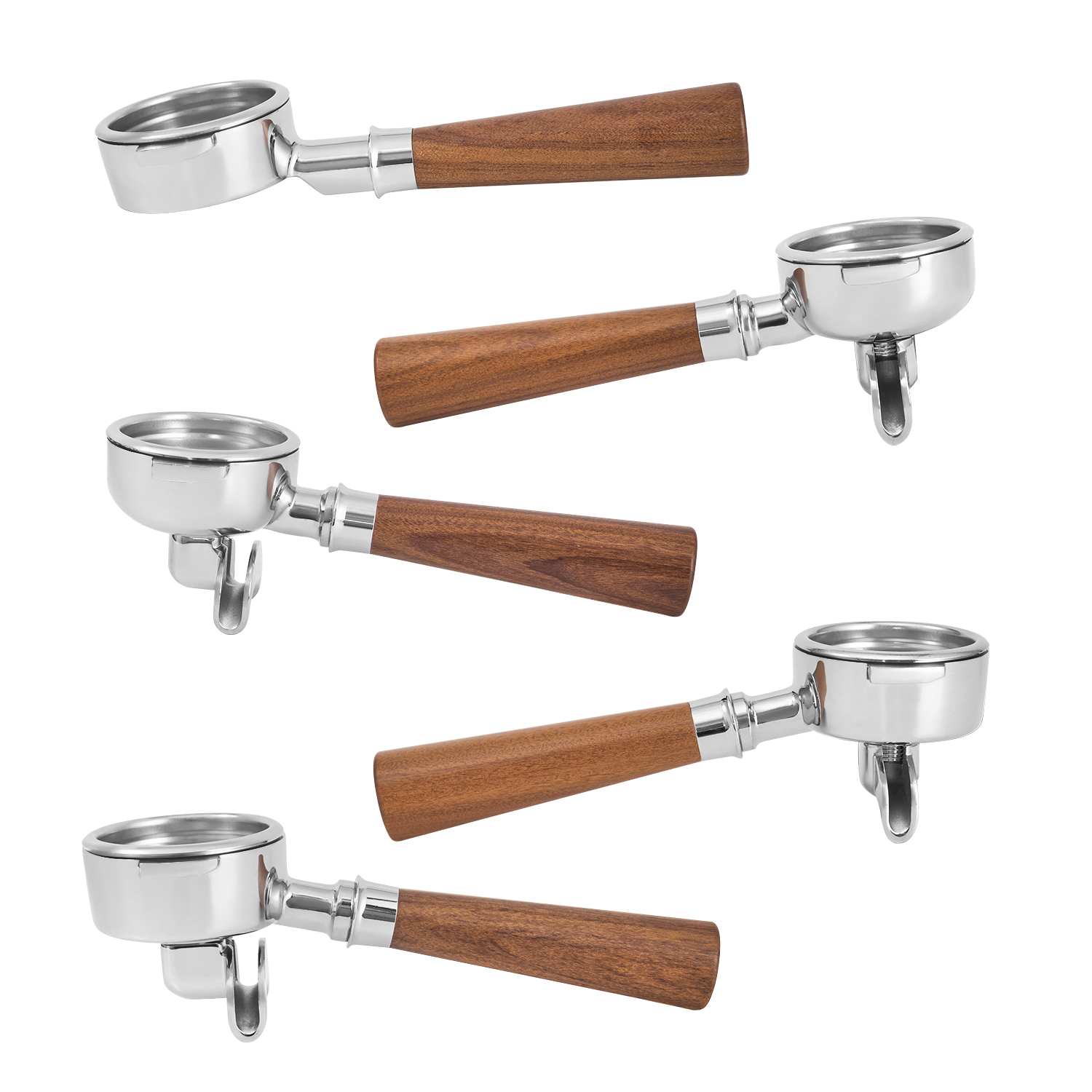 Portafilter head and handle combinations