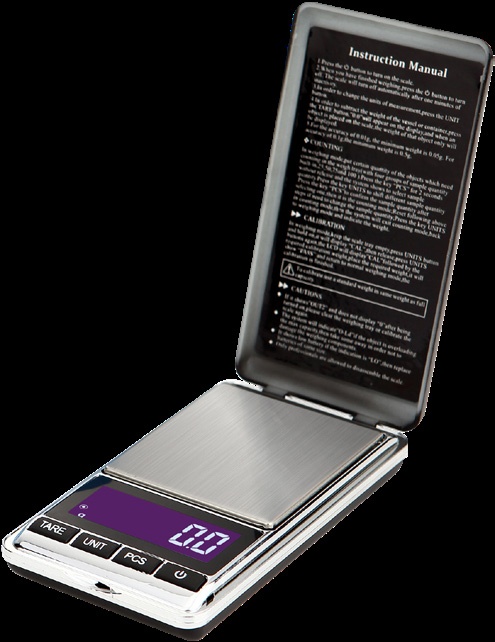 ZmoTek DH-938 pocket jewelry scale with tall printed lid