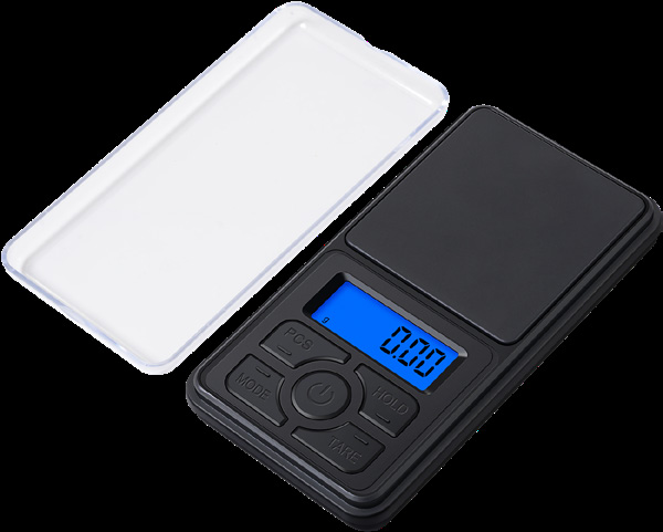 ZmoTek DH-668C black pocket jewelry scale with clear lid
