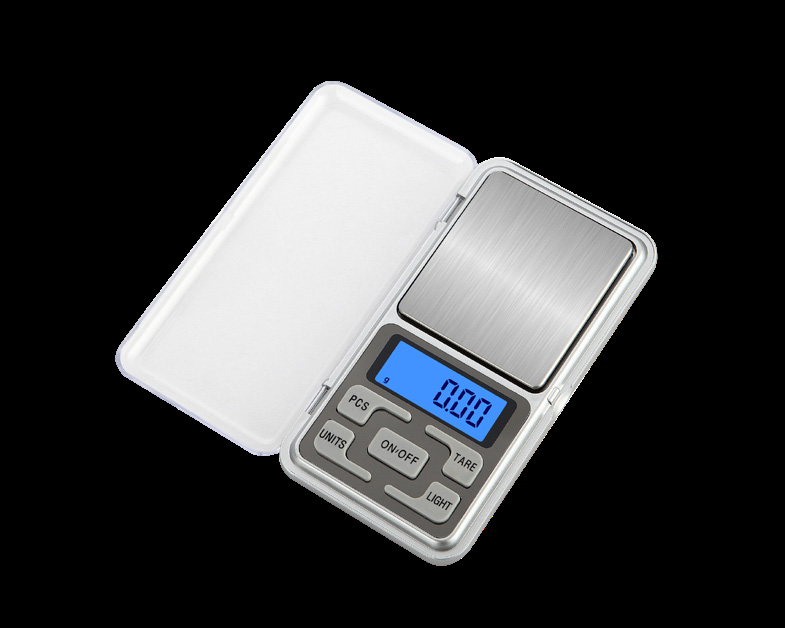 ZmoTek DH-668B silver pocket jewelry scale with clear lid