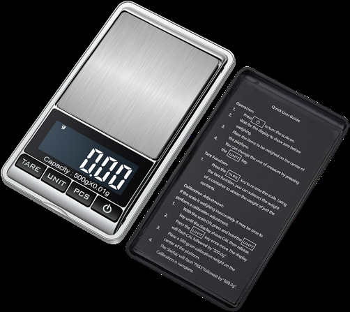 ZmoTek DH-938A pocket jewelry scale with clear cover