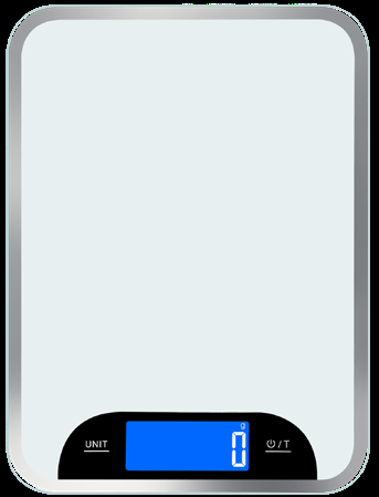 ZmoTek DH-A302 white kitchen scale, 15kg, ten unit modes