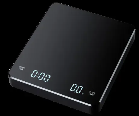 ZmoTek DH-8705 black coffee scale with white LED display