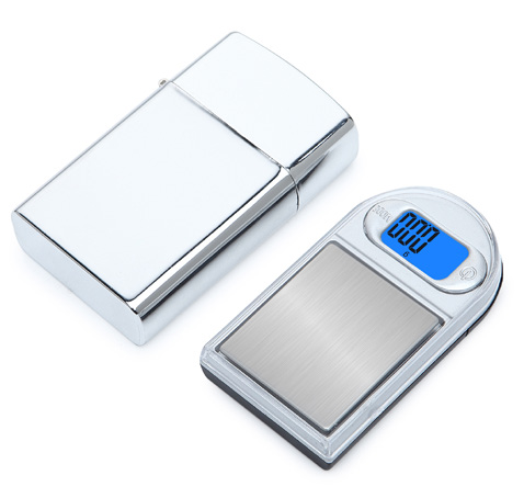 ZmoTek DH-A06 pocket jewelry scale with polished metal sliding cover
