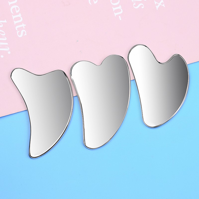 Stainless Steel Heart Gua Sha Board Pointed Tip Facial Massager