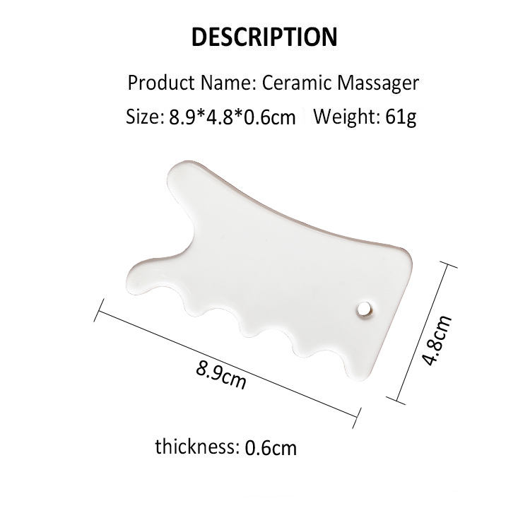 GSK22 Ceramic Rectangle Tooth Board with Hole 8.9 cm view 5