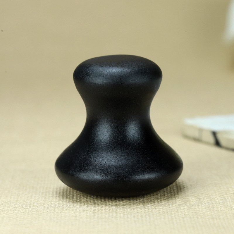 Custom Black Bian Stone Gua Sha Mushroom Massager