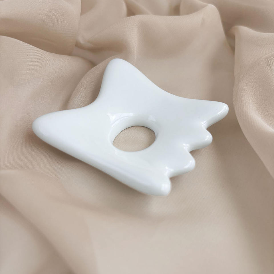 GSK19 Ceramic Square Gua Sha Board with Tooth Corners view 5