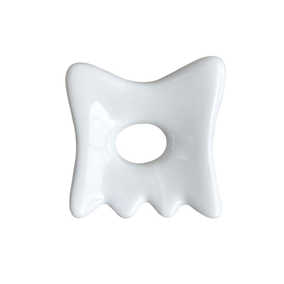 GSK19 Ceramic Square Gua Sha Board with Tooth Corners view 1