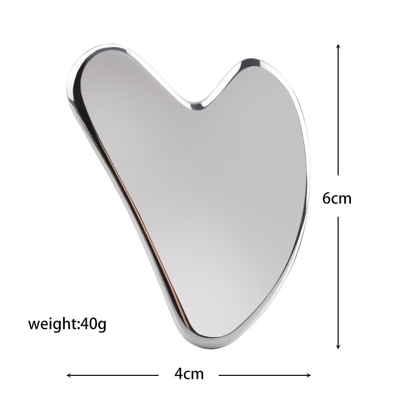 Stainless Steel Mini Heart Gua Sha Board for Eye Area