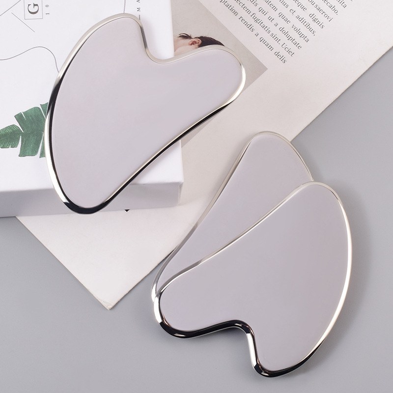 Stainless Steel Shield Comb Gua Sha Board for Facial Scraping