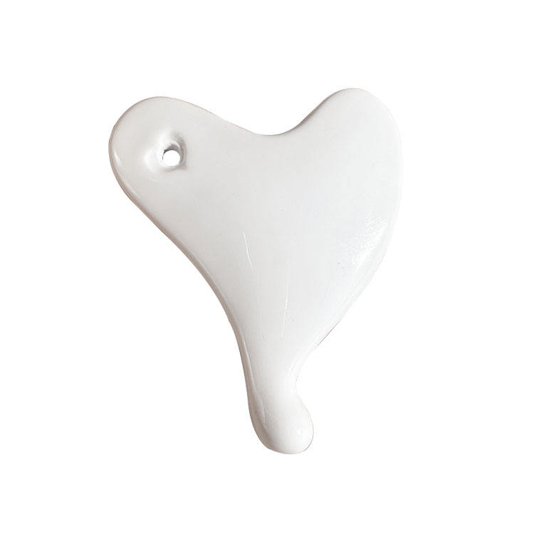 GSK34 Ceramic Heart Contour Board with Hole 9 cm view 1