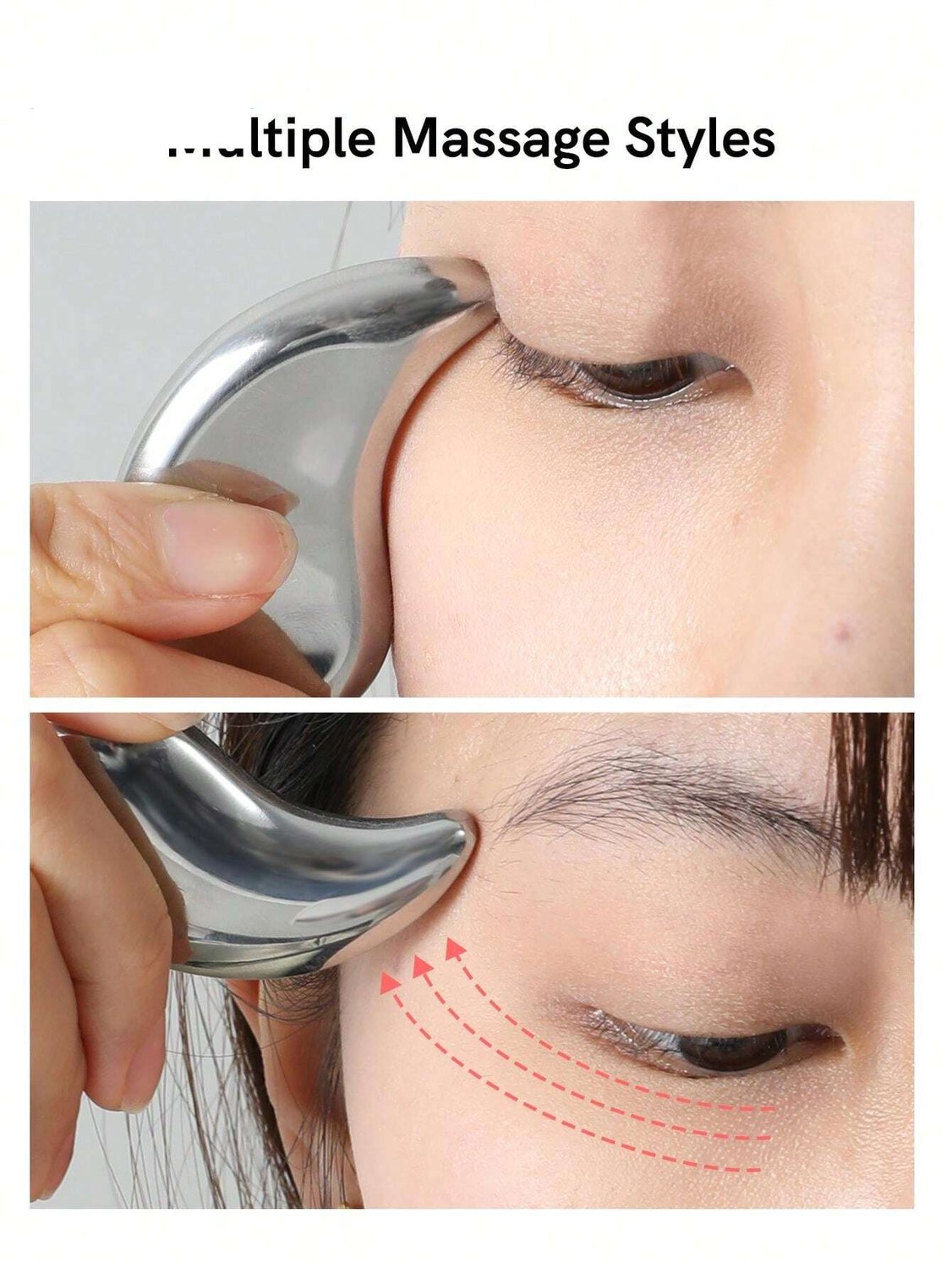 Multiple eye massage styles