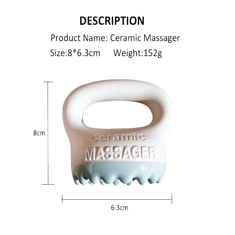 GSK44 Ceramic Scallop Handle Massager Blue 8 cm view 6