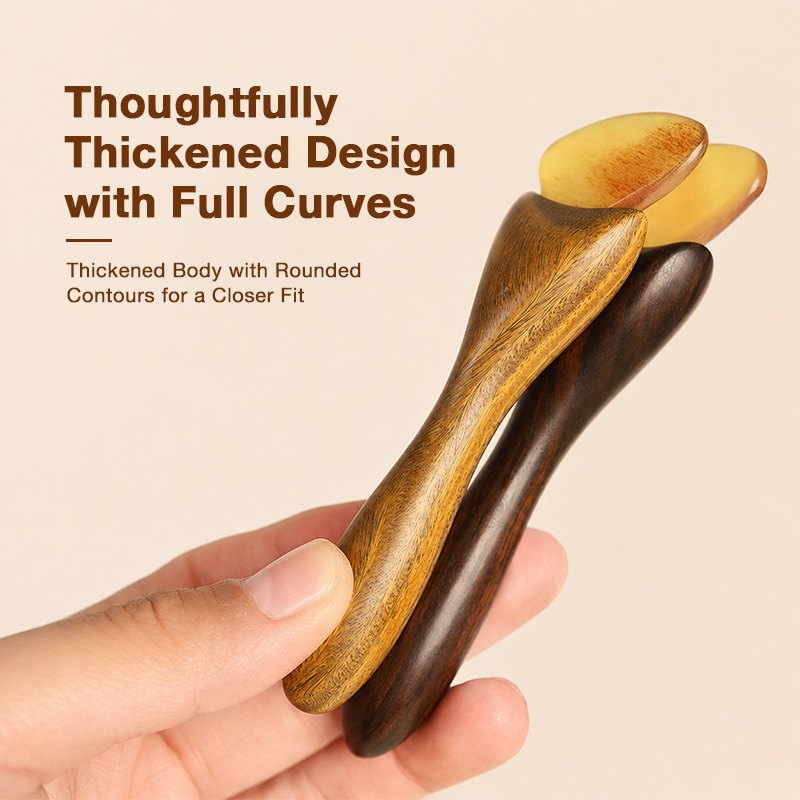 Thickened body with rounded contours for a closer fit