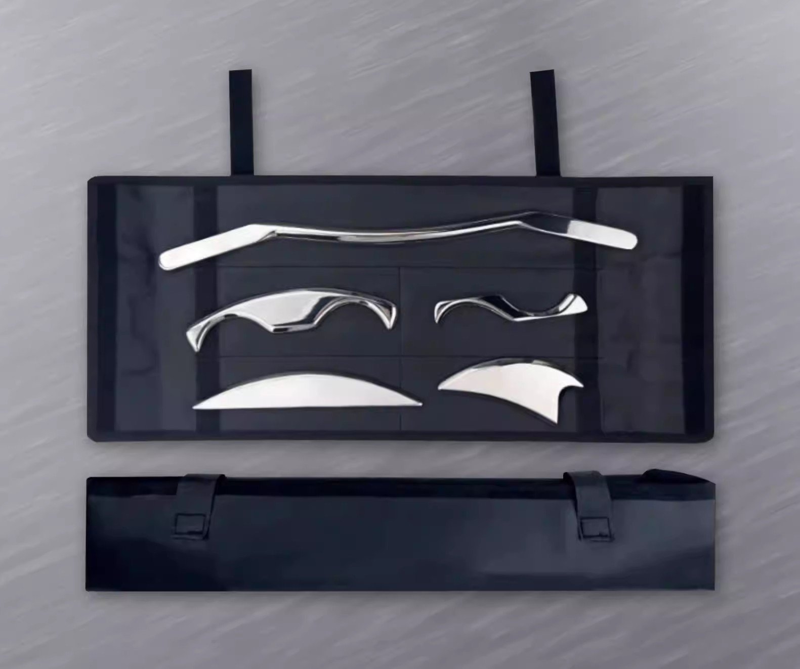 5-Piece Stainless Steel Fascia Scraper Gua Sha Set for Body detail image 5