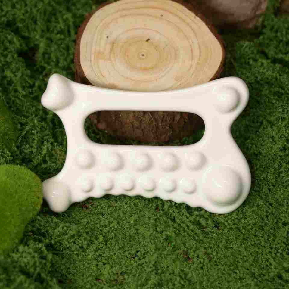 GSK04 Ceramic W-Shape Board with Pearl Massage Dots 11.3 cm view 3