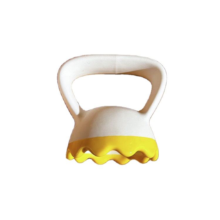 GSK26 Ceramic Kettle Cup Massager White and Yellow view 1