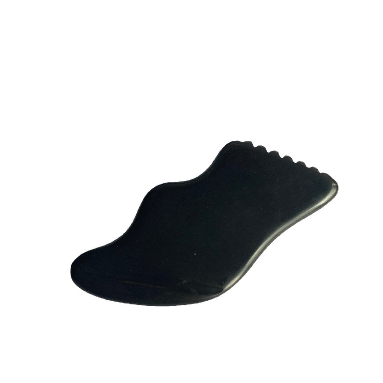Black Bian Stone Y Shape Gua Sha Board with Comb Teeth detail 4