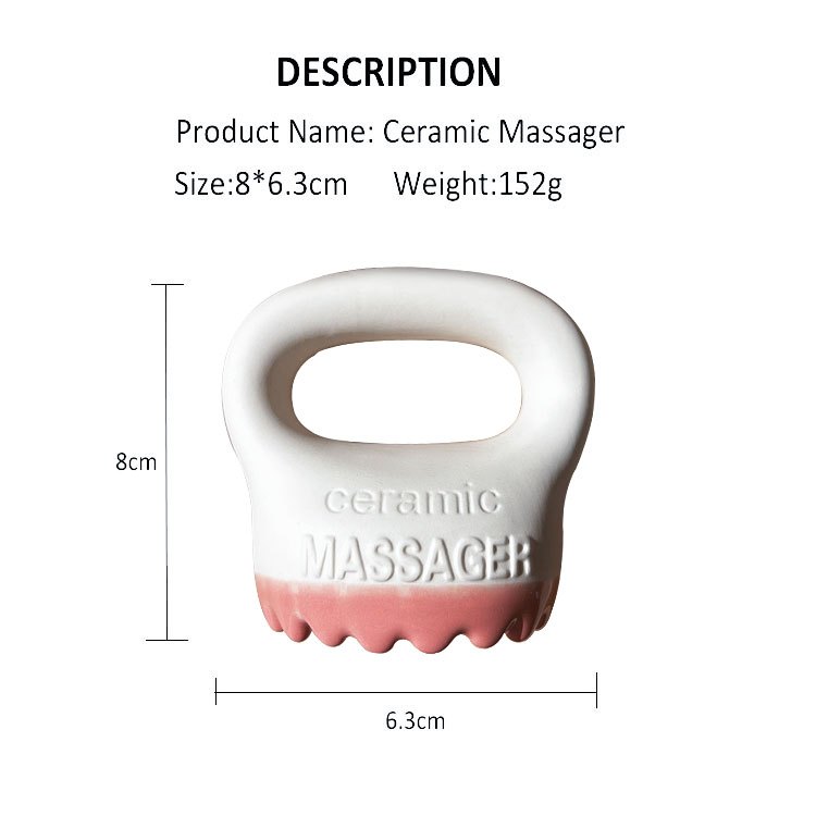 GSK44 Ceramic Scallop Handle Massager Blue 8 cm view 5