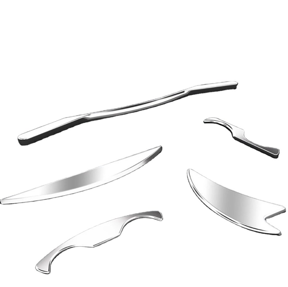 5-Piece Stainless Steel Fascia Scraper Gua Sha Set for Body Massage
