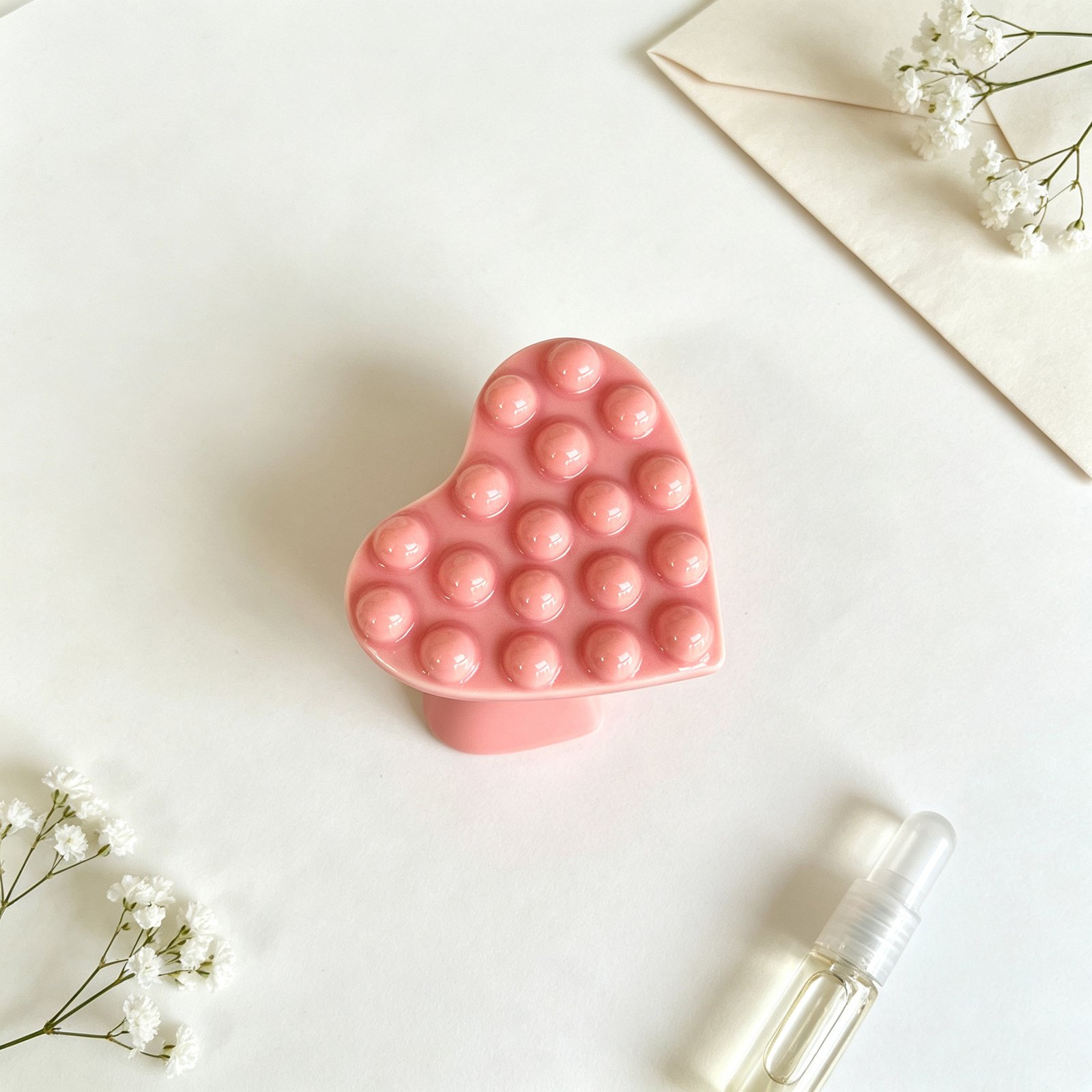 GSK43 Ceramic Heart Bubble Massager Pink 10 cm view 4